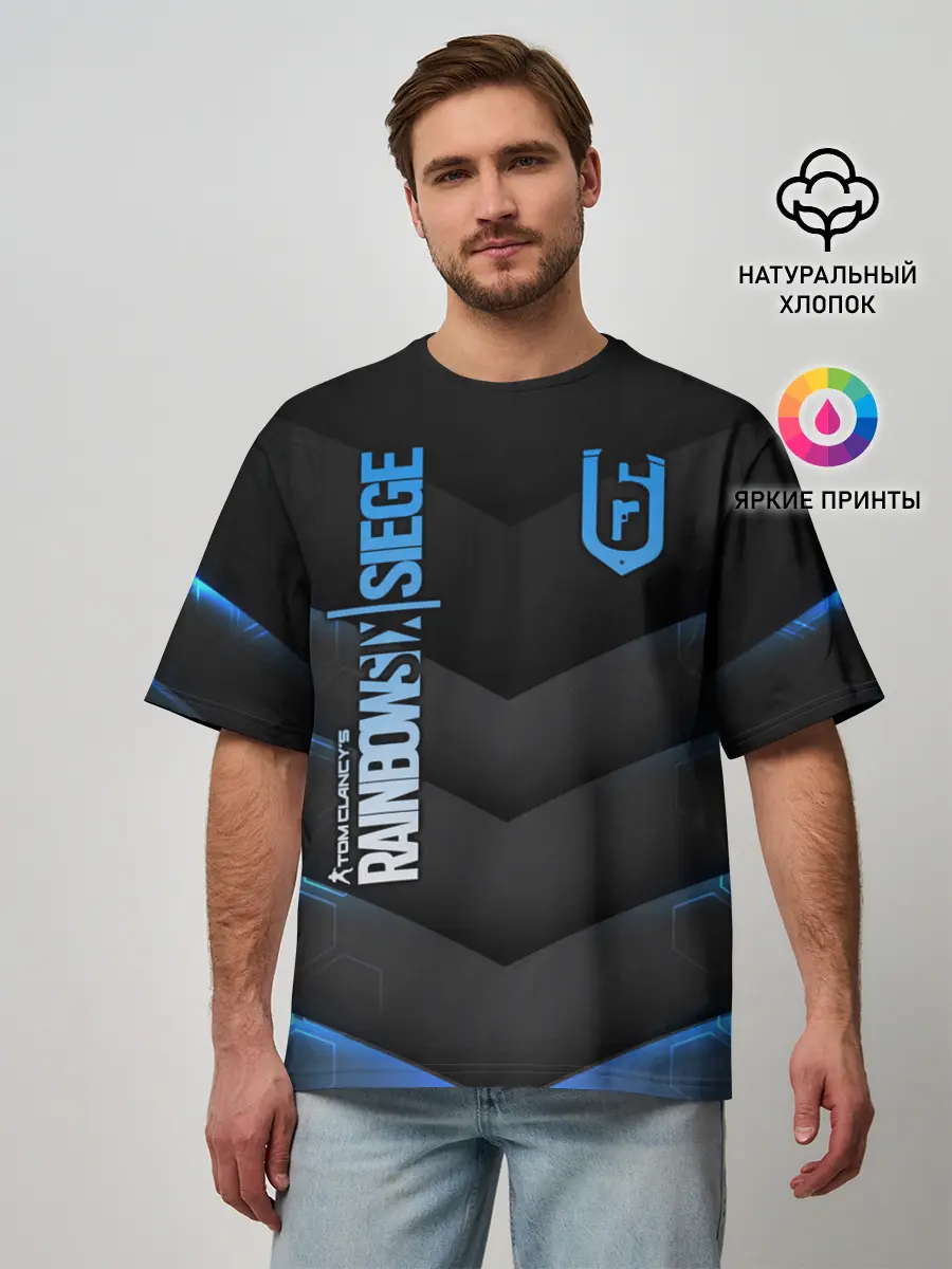 Мужская футболка оверсайз / Rainbow Six Siege