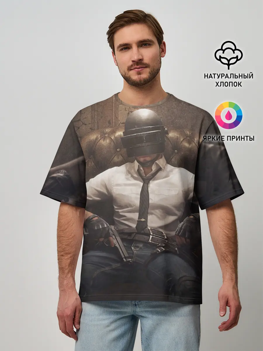 Мужская футболка оверсайз / PUBG