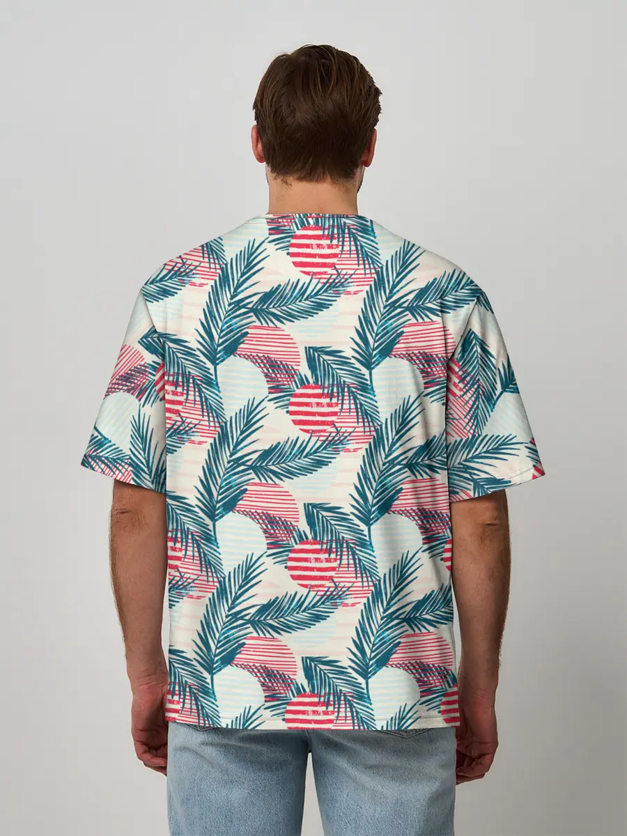 Мужская футболка оверсайз / Ретро арт