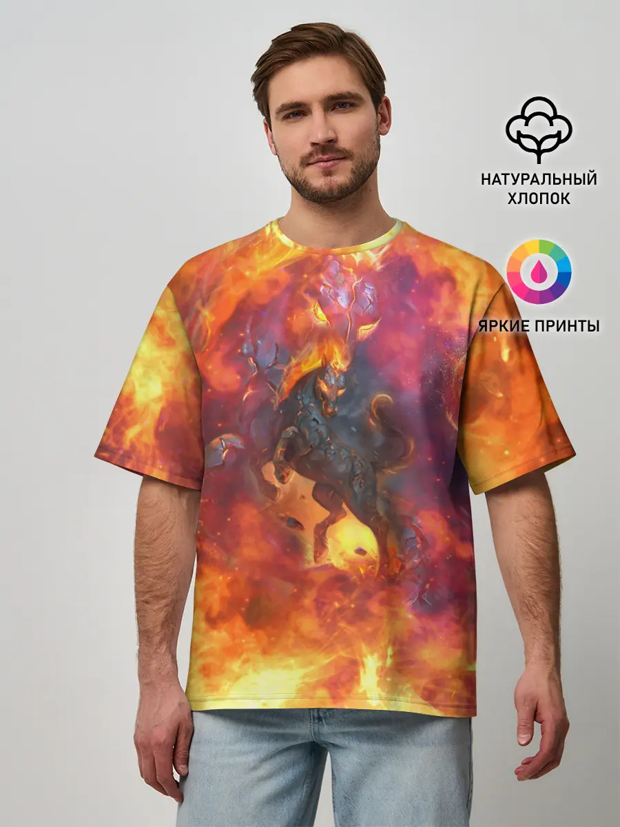 Мужская футболка оверсайз / Nightmare | Найтмар