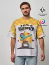 Мужская футболка оверсайз / Dab Zombie Halloween