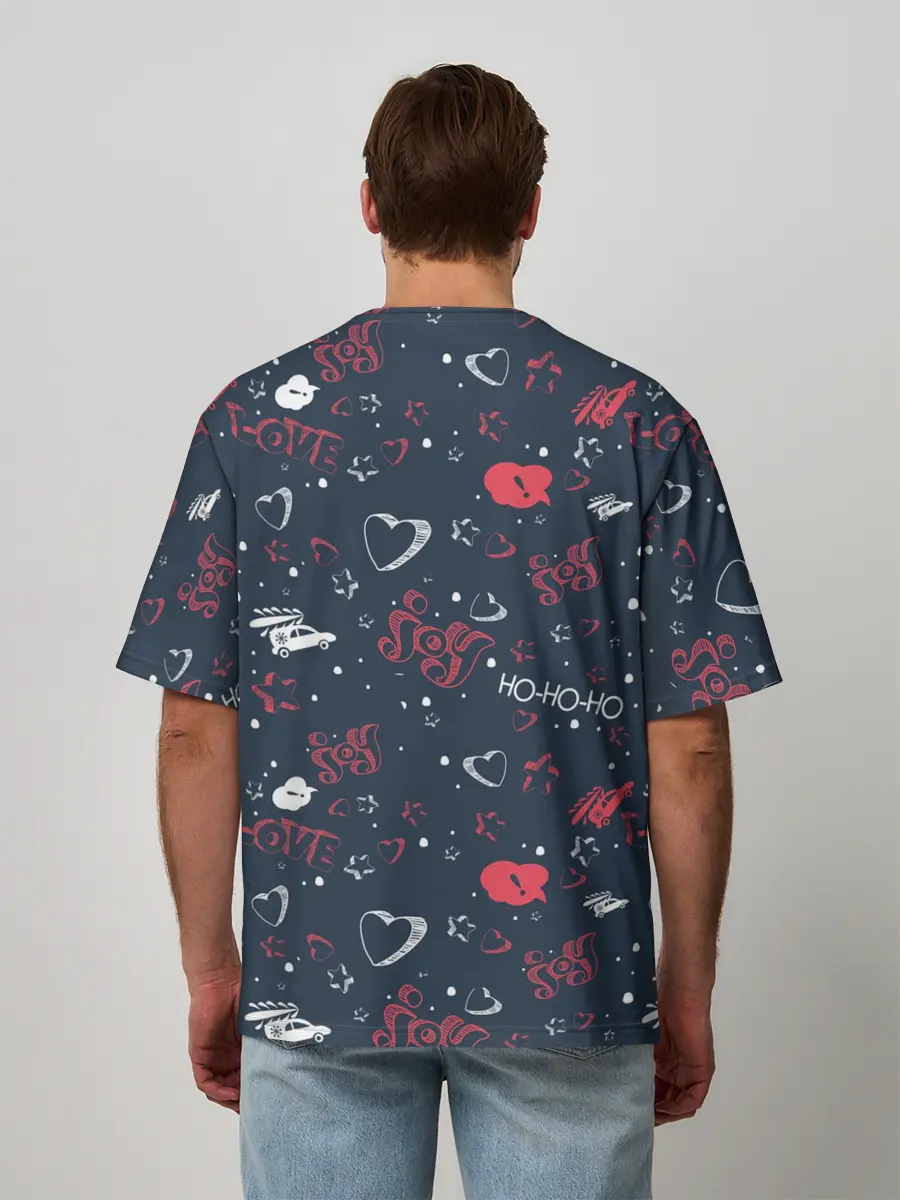 Мужская футболка оверсайз / Happy new Year