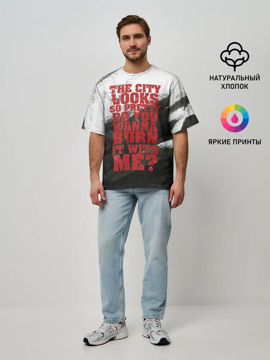 Мужская футболка оверсайз / Hollywood Undead