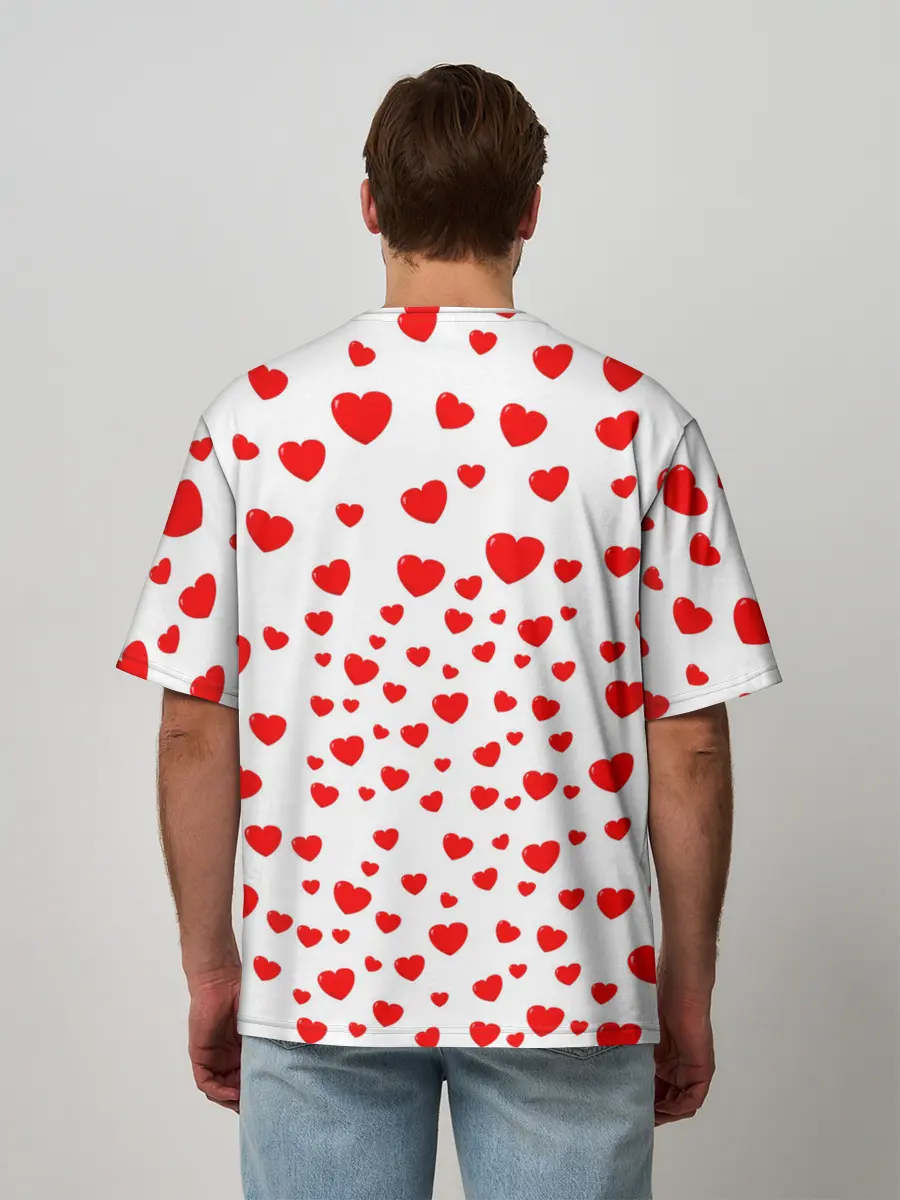 Мужская футболка оверсайз / Котейка