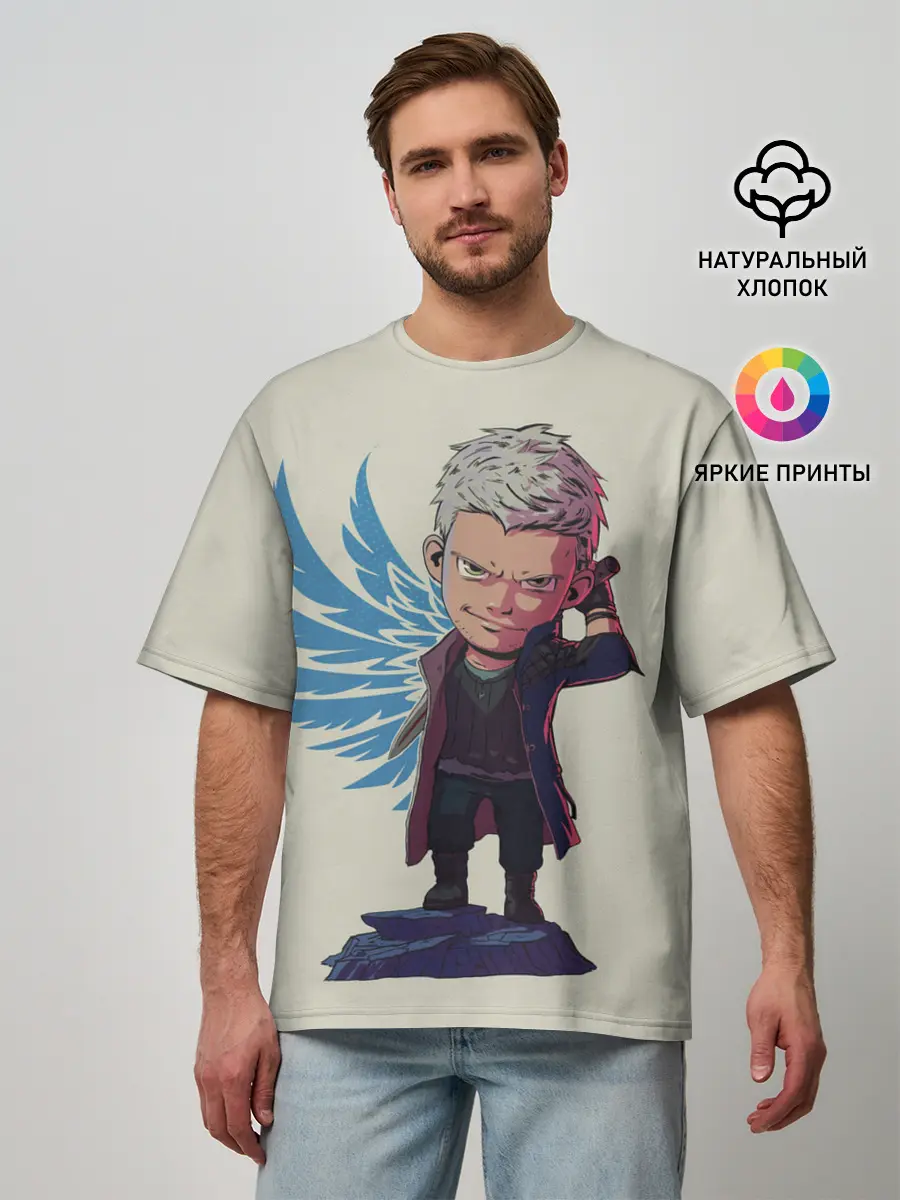 Мужская футболка оверсайз / Nero Big head