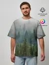 Мужская футболка оверсайз / Лес