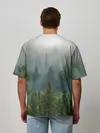 Мужская футболка оверсайз / Лес