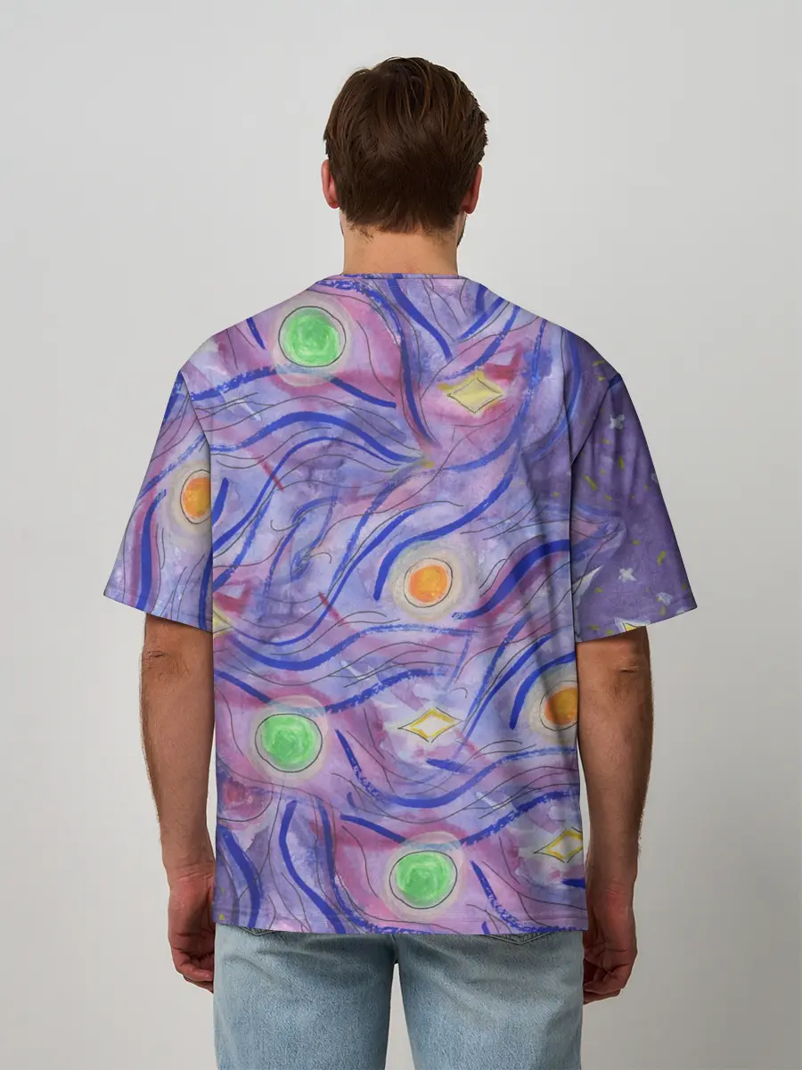 Мужская футболка оверсайз / Галактика