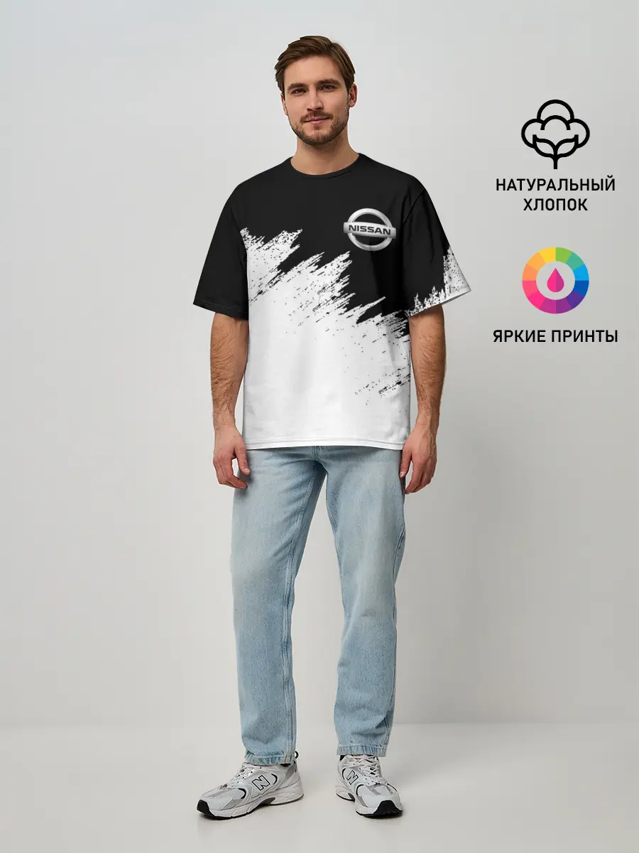Мужская футболка оверсайз / NISSAN | НИССАН