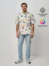 Мужская футболка оверсайз / Цветочный орнамент