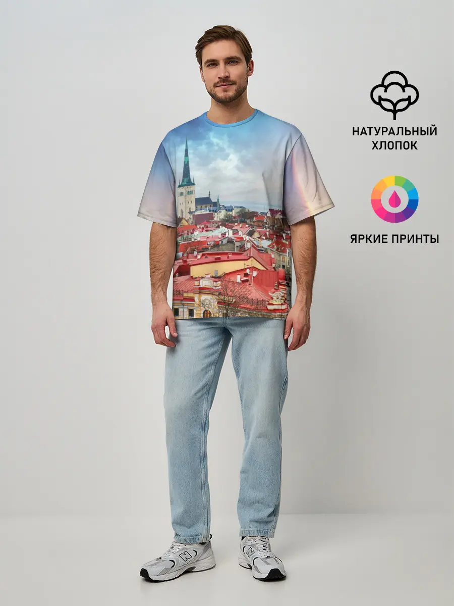 Мужская футболка оверсайз / Таллин