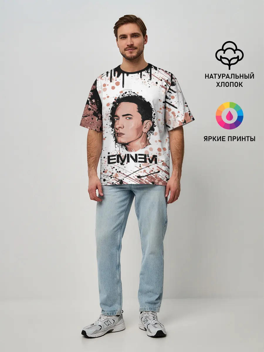 Мужская футболка оверсайз / EMINEM | ЭМИНЕМ