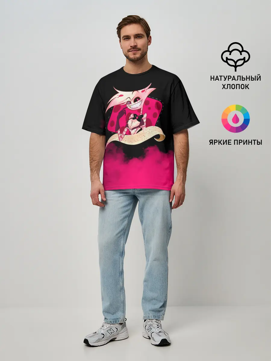 Мужская футболка оверсайз / Hazbin Hotel