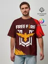 Мужская футболка оверсайз / FREE FIRE / ФРИ ФАЕР