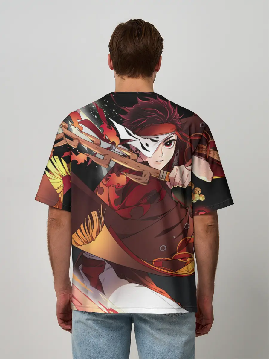 Мужская футболка оверсайз / КЛИНОК РАССЕКАЮЩИЙ ДЕМОНОВ