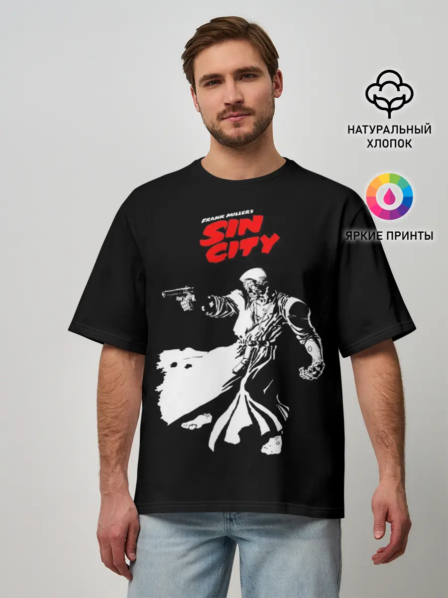 Мужская футболка оверсайз / Sin City - Marv