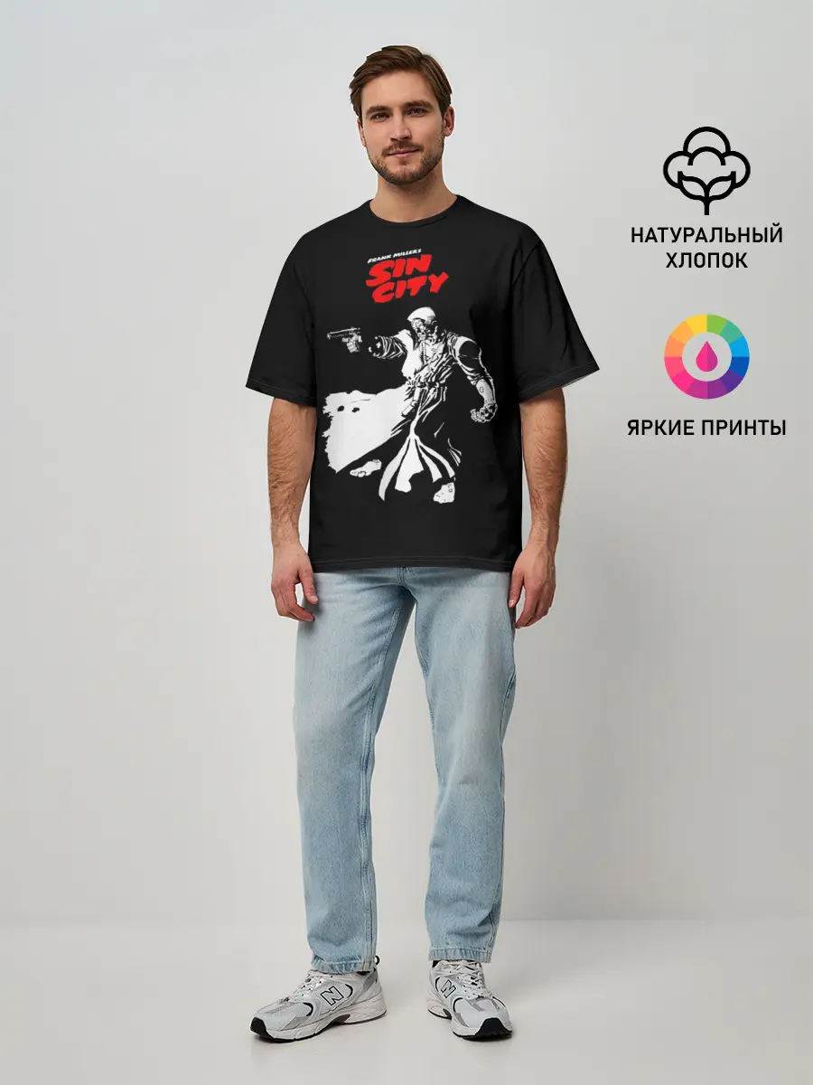 Мужская футболка оверсайз / Sin City - Marv