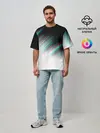 Мужская футболка оверсайз / GLITCH STRIPES