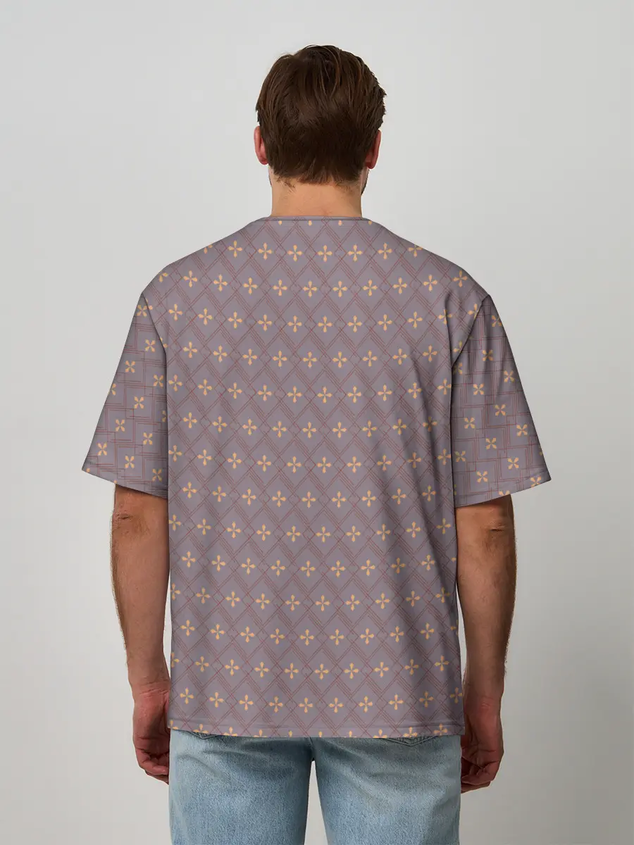 Мужская футболка оверсайз / Тонкие ромбы