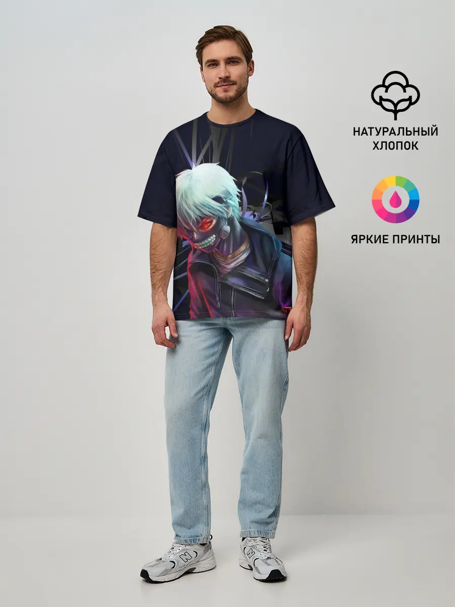 Мужская футболка оверсайз / Токийский Гуль