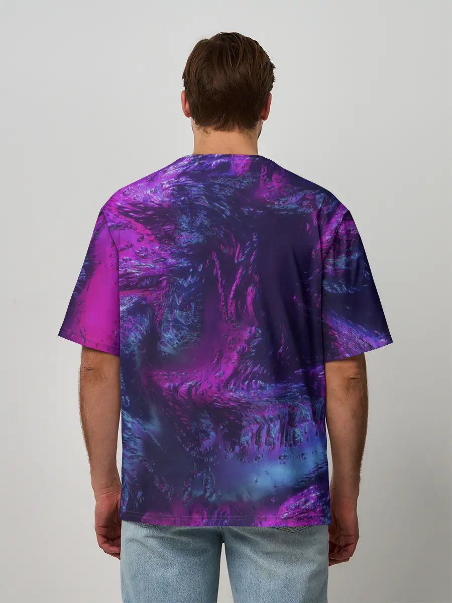 Мужская футболка оверсайз / Неон