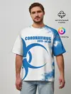 Мужская футболка оверсайз / Coronavirus 2019 - nCoV