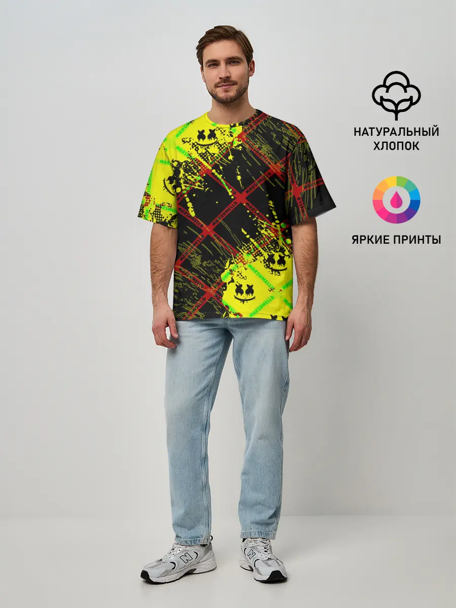 Мужская футболка оверсайз / MARSHMELLO