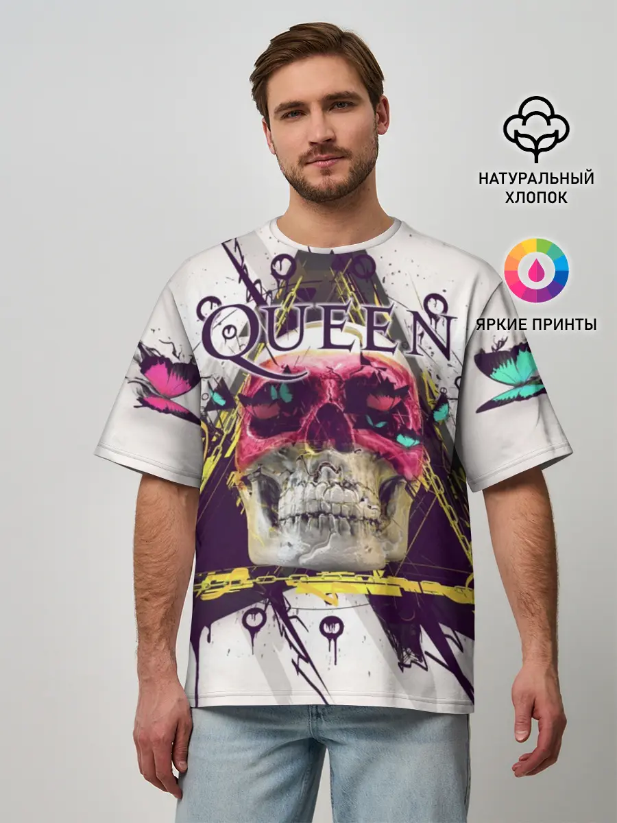 Мужская футболка оверсайз / Queen