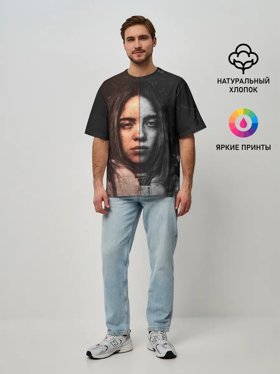 Мужская футболка оверсайз / Билли Айлиш | Billie Eilish