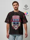 Мужская футболка оверсайз / Американский череп | American Skull