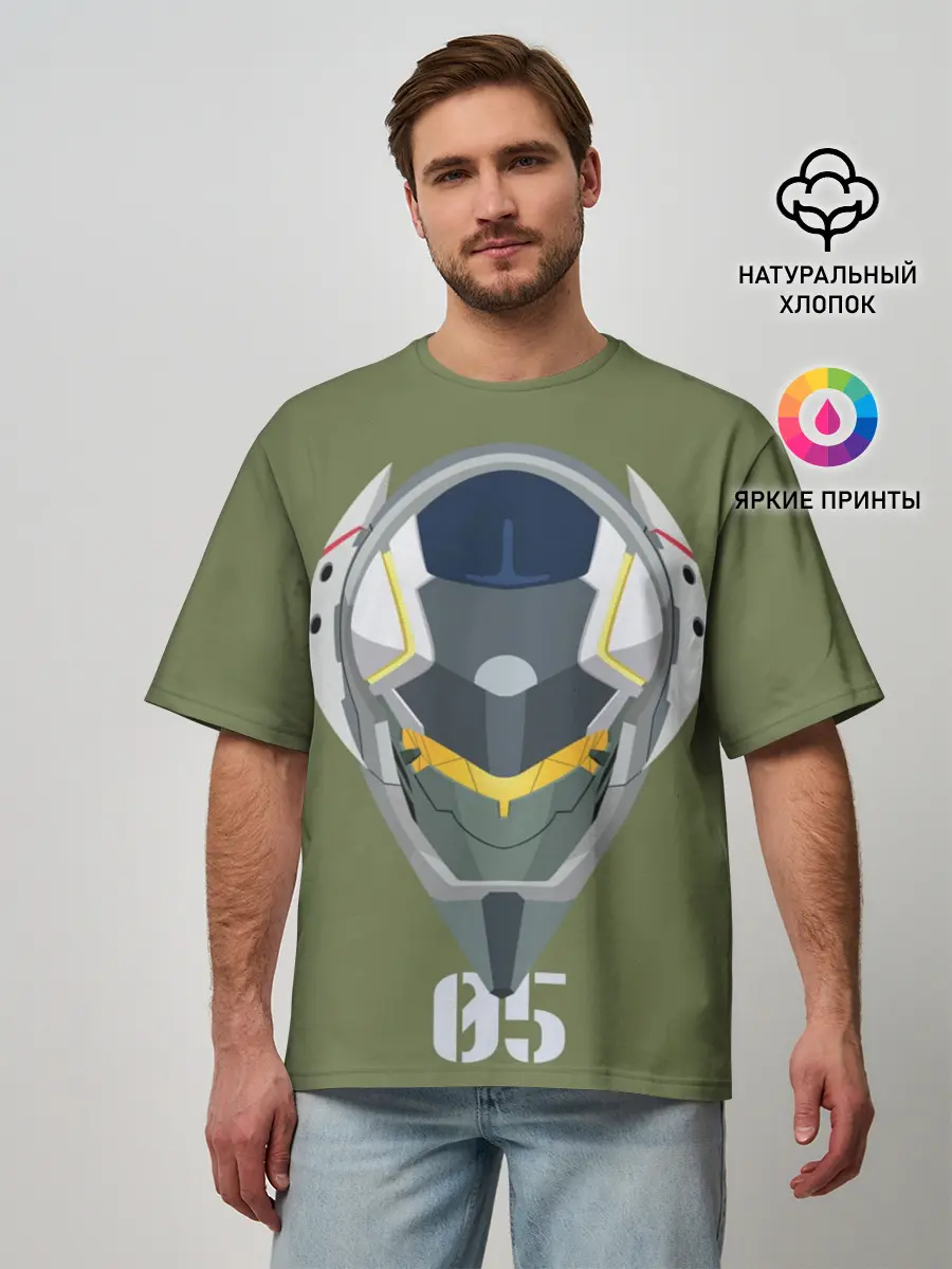 Мужская футболка оверсайз / Евангелион