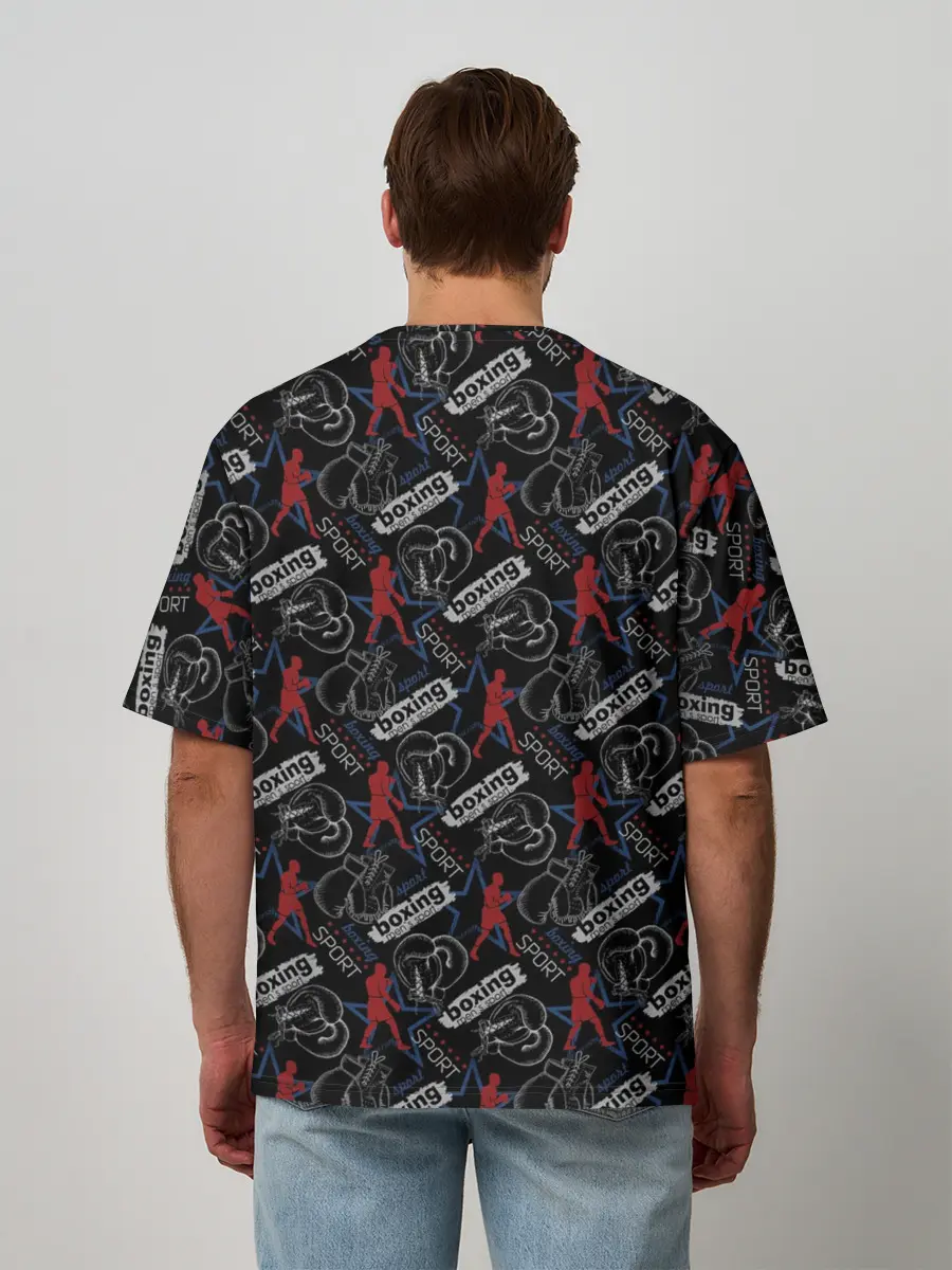 Мужская футболка оверсайз / Бокс