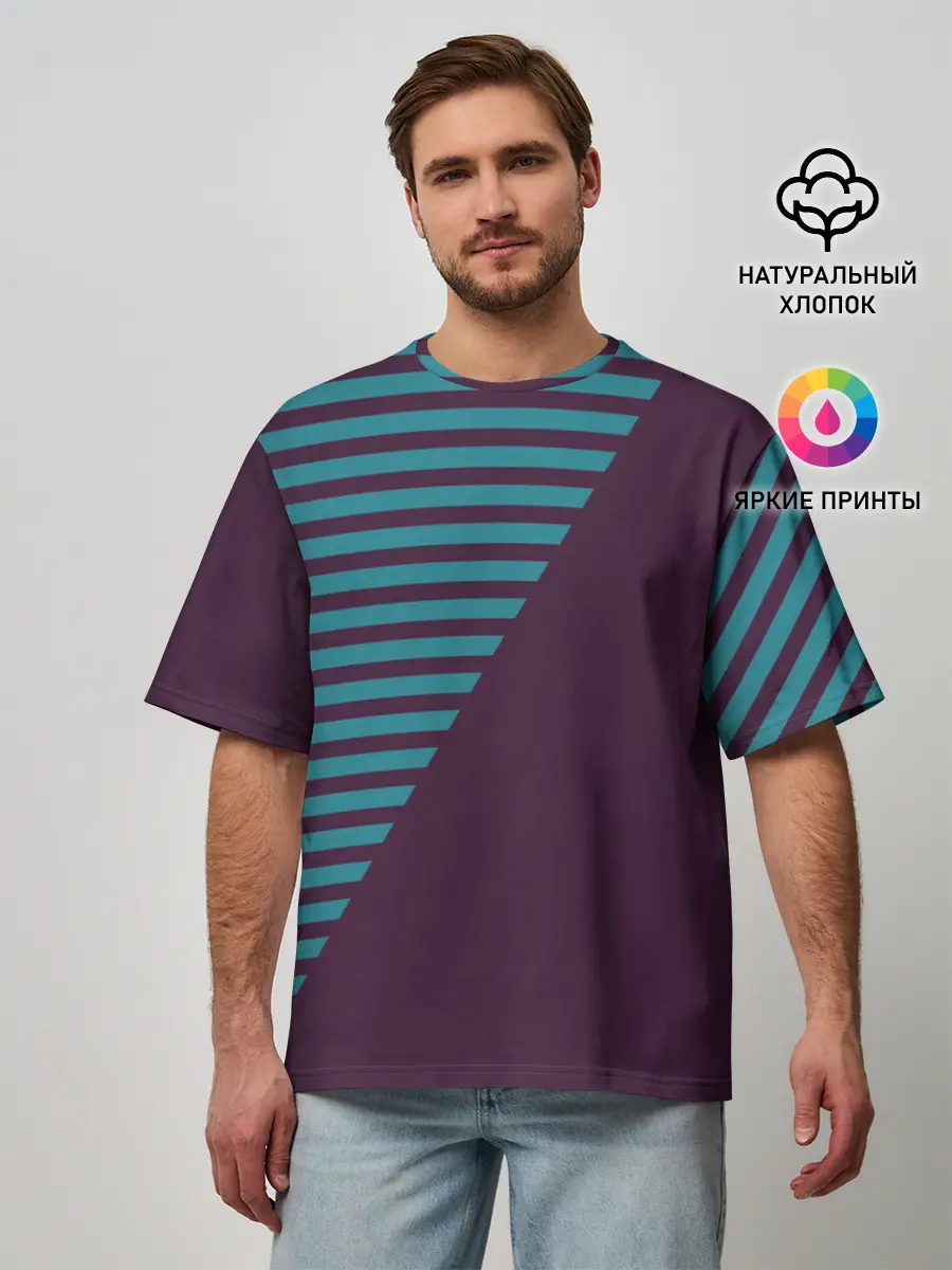 Мужская футболка оверсайз / texture