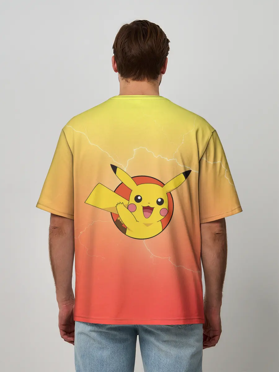 Мужская футболка оверсайз / Пикачу