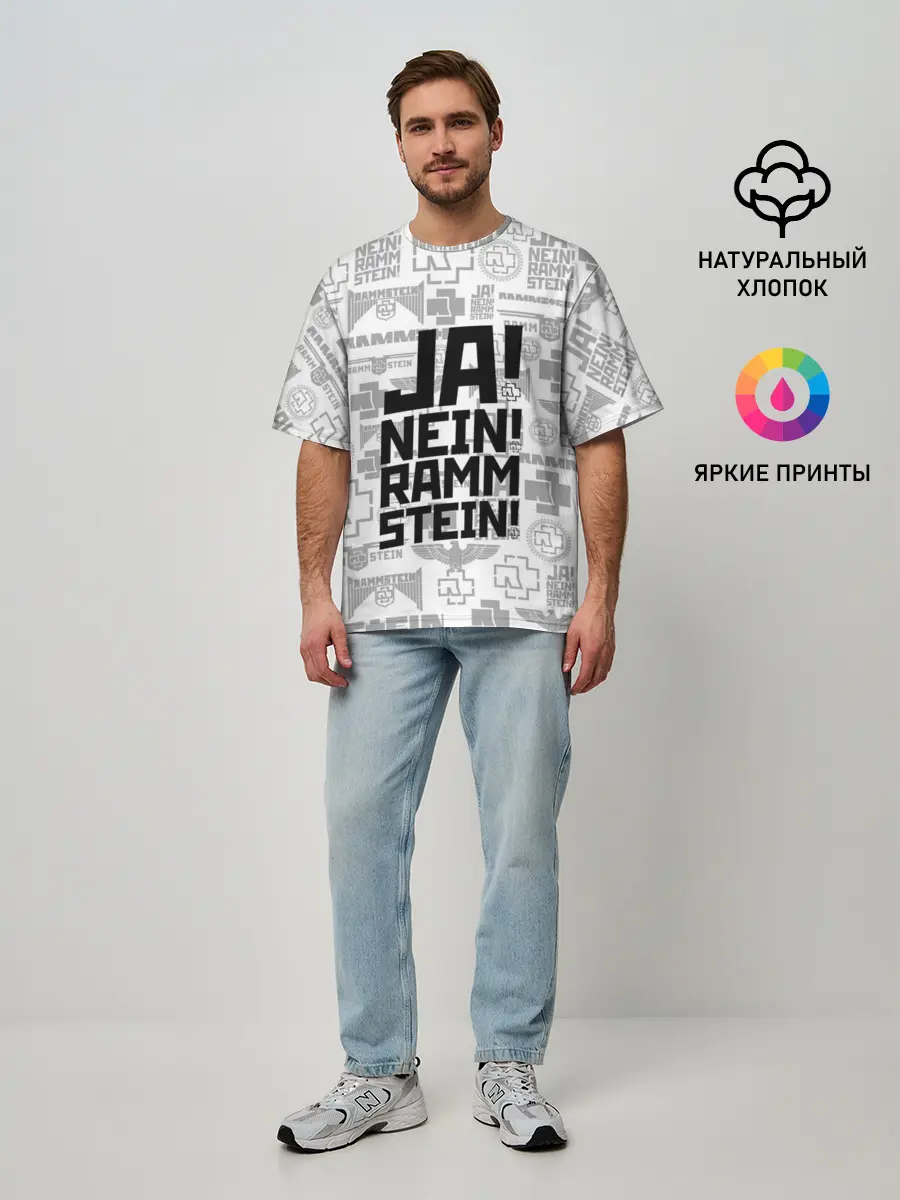 Мужская футболка оверсайз / RAMMSTEIN