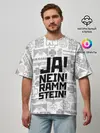 Мужская футболка оверсайз / RAMMSTEIN