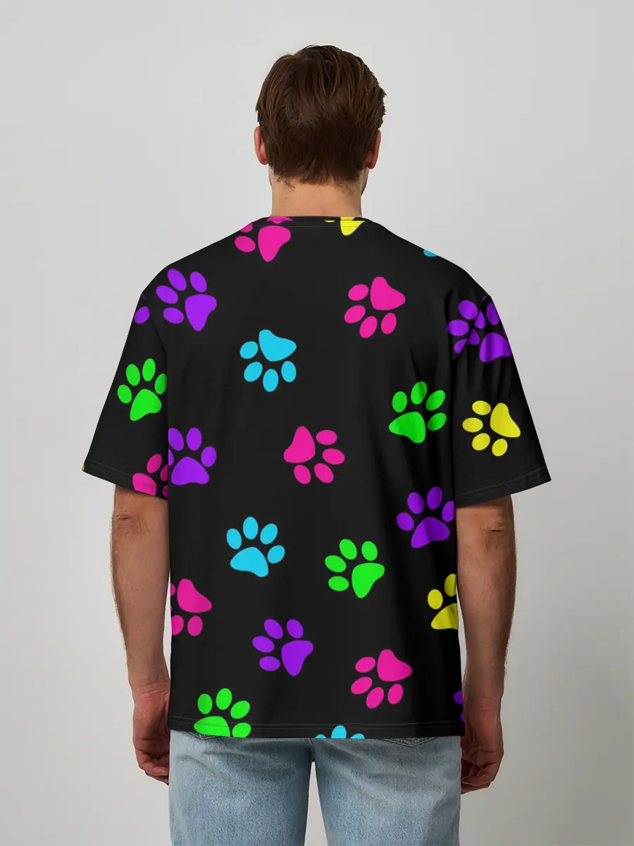 Мужская футболка оверсайз / ЛАПКИ