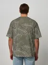 Мужская футболка оверсайз / листья пальмы