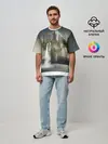 Мужская футболка оверсайз / Парящий замак