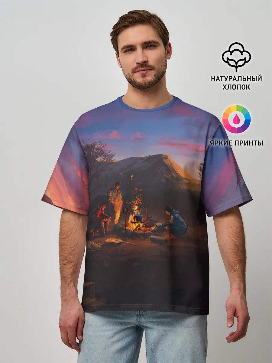 Мужская футболка оверсайз / ATOM RPG