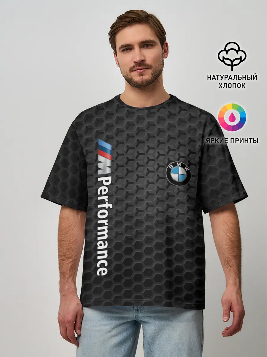 Мужская футболка оверсайз / BMW PERFORMANCE