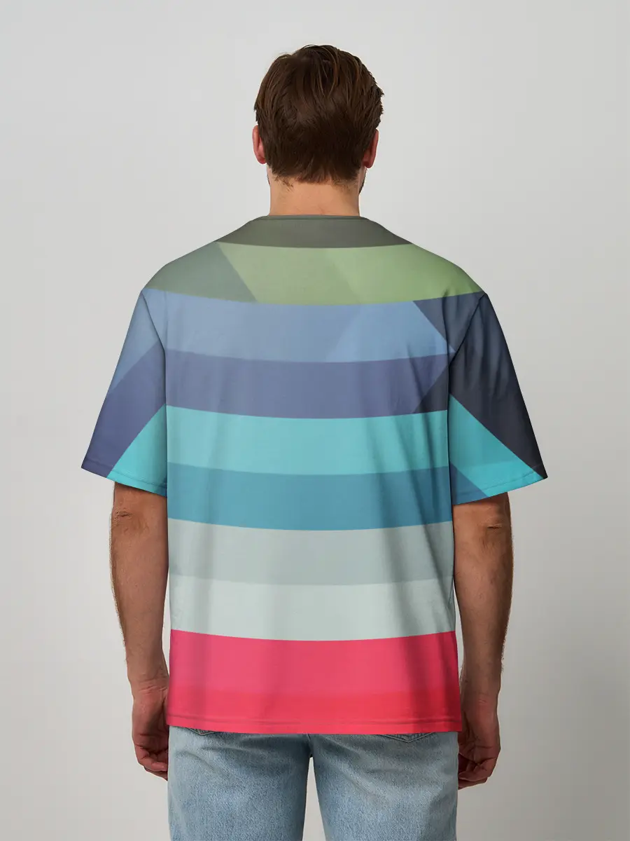 Мужская футболка оверсайз / ТЕКСТУРА ЛИНИИ