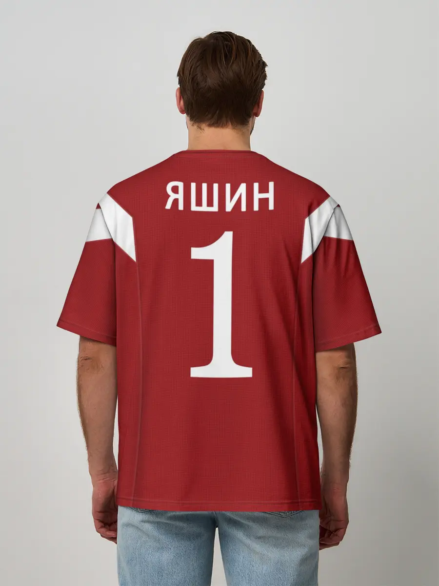 Мужская футболка оверсайз / Лев Яшин ретро #2