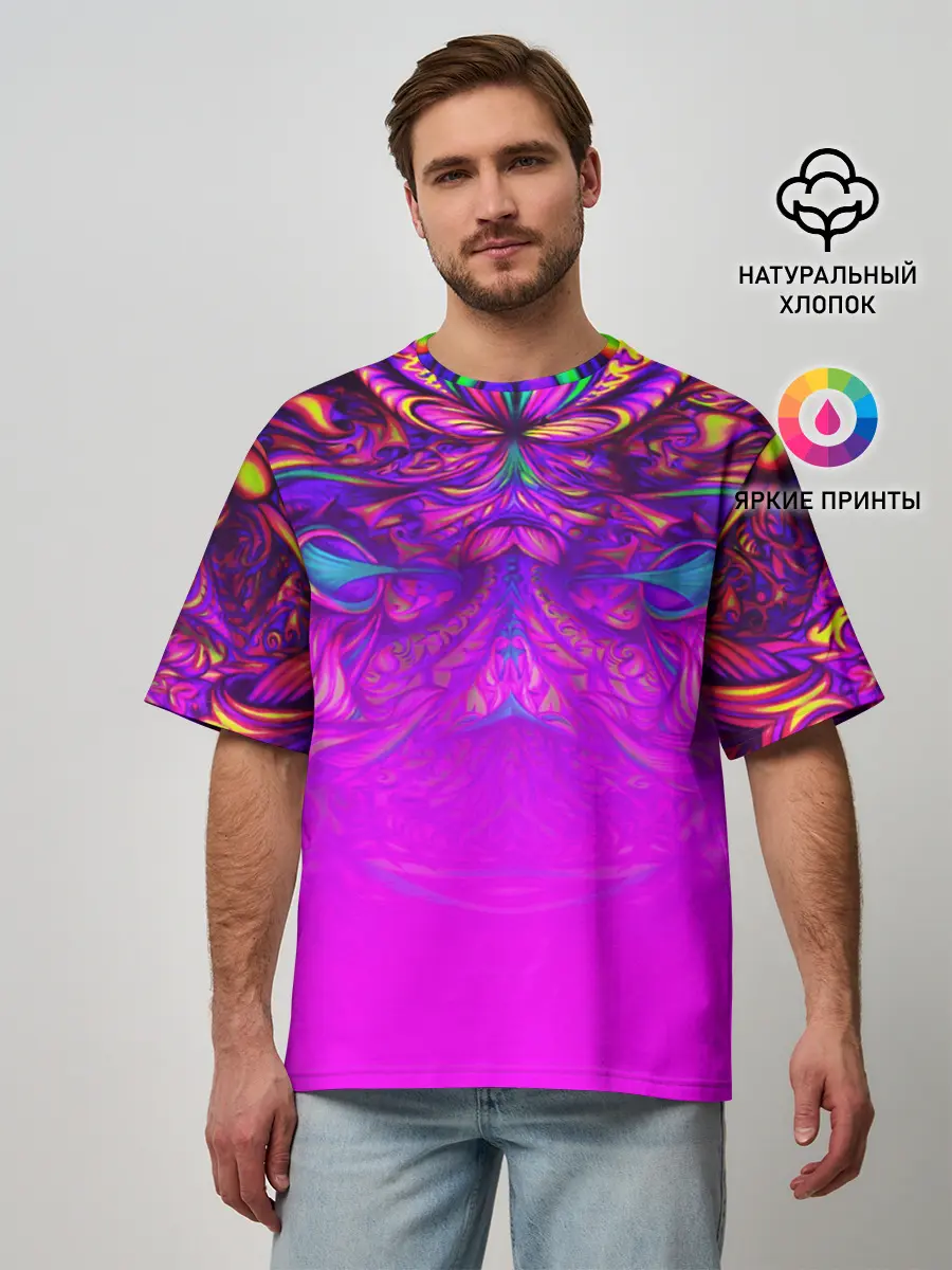 Мужская футболка оверсайз / ABSTRACTION