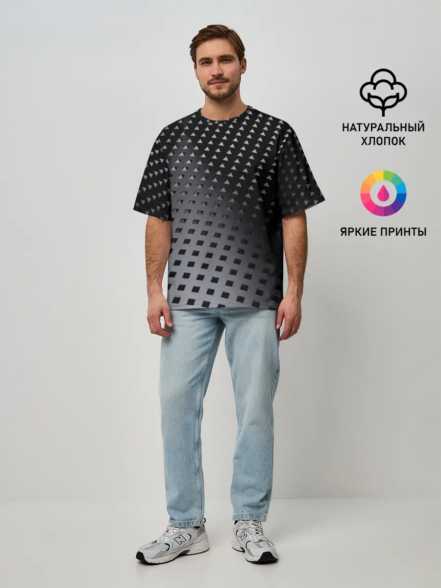 Мужская футболка оверсайз / Текстура.