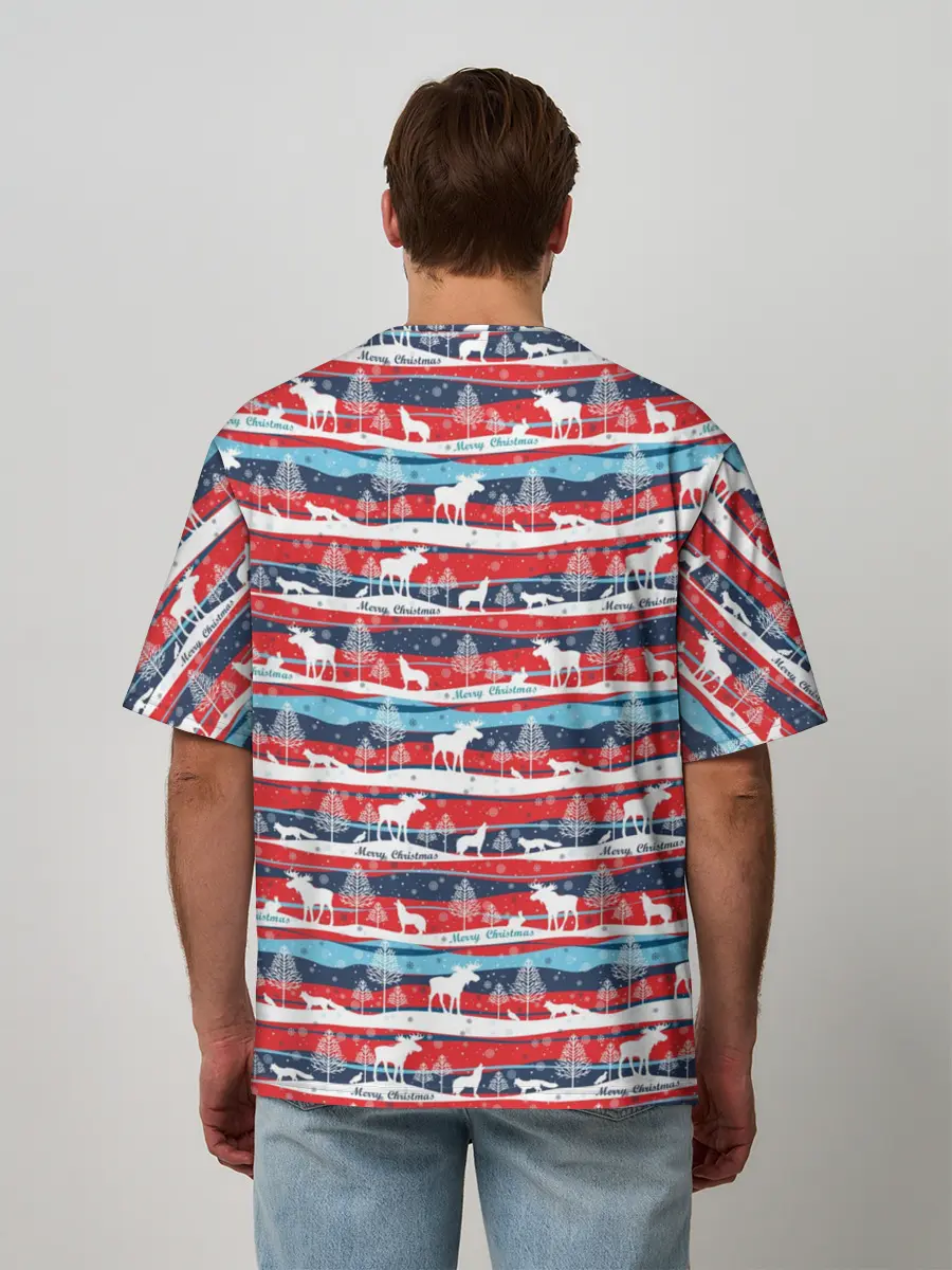 Мужская футболка оверсайз / Merry Christmas