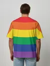 Мужская футболка оверсайз / Радуга