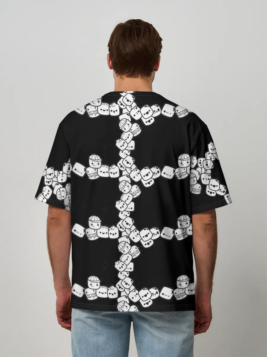 Мужская футболка оверсайз / Зефирки