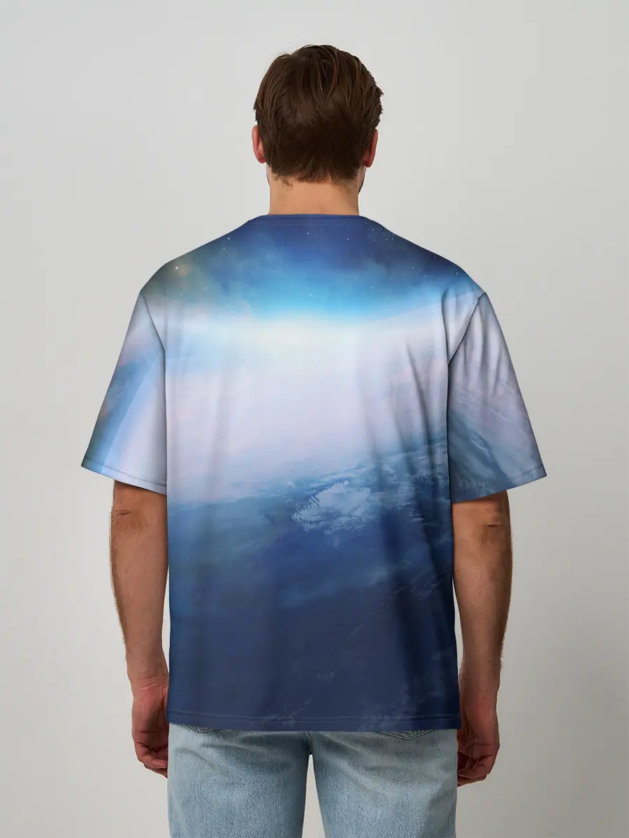 Мужская футболка оверсайз / Планета Земля