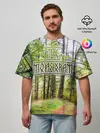 Мужская футболка оверсайз / Лес мой храм